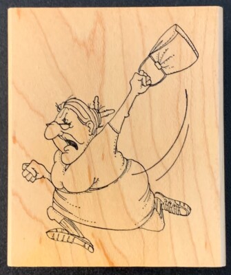 Art Impressions Angry Old Lady With Purse Humor Rubber Stamp K