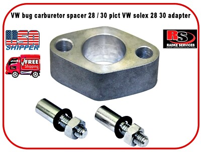 VW bug carburetor spacer 28 / 30 pict VW solex 28 30 adapter 3245 from Radke