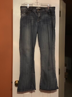 Womens 8 Circuits of Consciousness Size 14 Denim Blue Jean Pants Boot