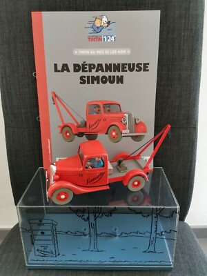 Lot De 2 Voitures Tintin 1/24 Hachette – La Dépanneuse + Voiture Accidentée – Neuves