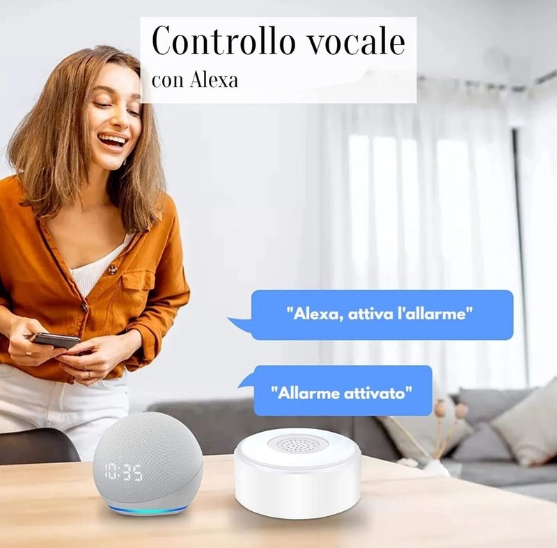 Antifurto Allarme Kit Wireless Senza Fili Alexa Google Home Casa App Telecomando - Immagine 1