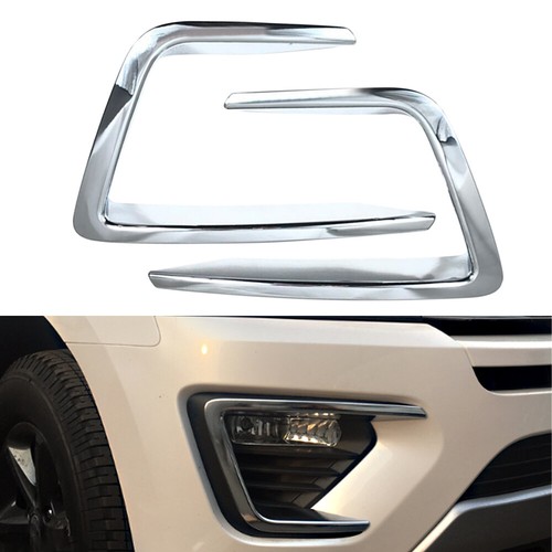 Chrome Front Fog Light Lamp Cover Trims Fit for Ford Expedition 2018-2021