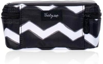 Thirty One Bag Baubles and Bracelets Jewelry Case Black Chevron