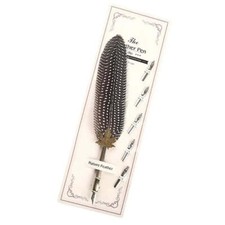 Natural Guinea Retro Feather Calligraphy Dip Quill Pen  STYLE 2 