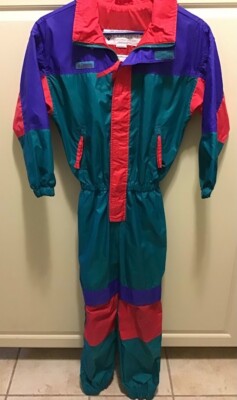 Vintage Columbia One Piece Snow Ski Suit Retro 80s Youth Size Medium