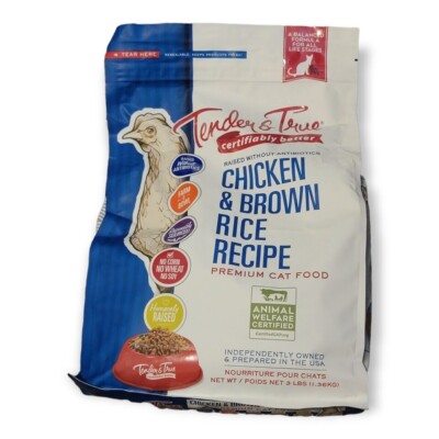 Tender And True Premium Cat Food Chicken And Brown Rice 3 pounds
