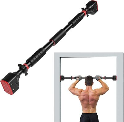 #ad #ad DOORWAY CHIN UP BAR PULL UP BAR EXERCISE 28quot; 36quot; DOORS SCREWLESS PRESS FIT $27.99