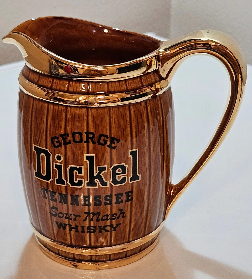 Jarra jarra de whisky de colección Hall China Promo George Dickel Tennessee Sour Mash #144 Foto 3 de 4