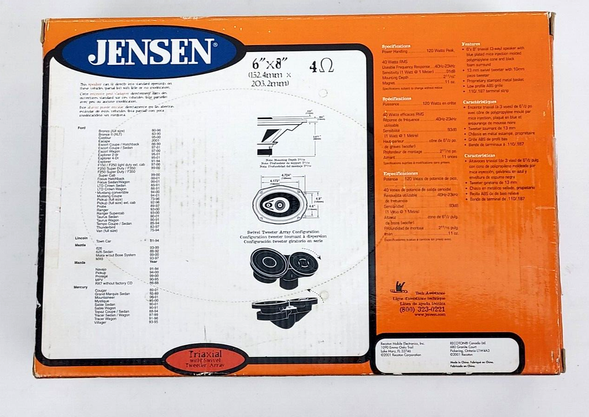 Jensen XS1683 120-Watt 6