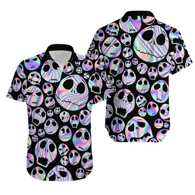 Jack Skellington Hawaiian Shirt, Horror TNBC Jack Skellington Tropical Hawaiian 