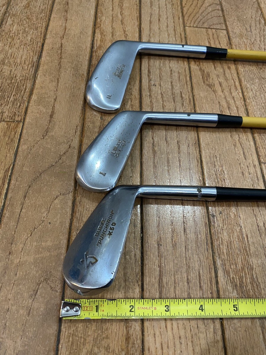 Vintage Rare RH Burke Zenith Irons 1 And 10 With Burke Vintage Rare RH Burke Zenith Irons 1 And 10 With Burke