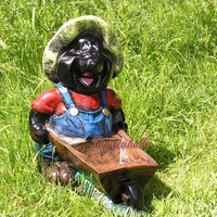 Maulwurf Gartenfigur Schubkarre Witzig Haus Gartenzwerg Garten Lustig Figur Deko
