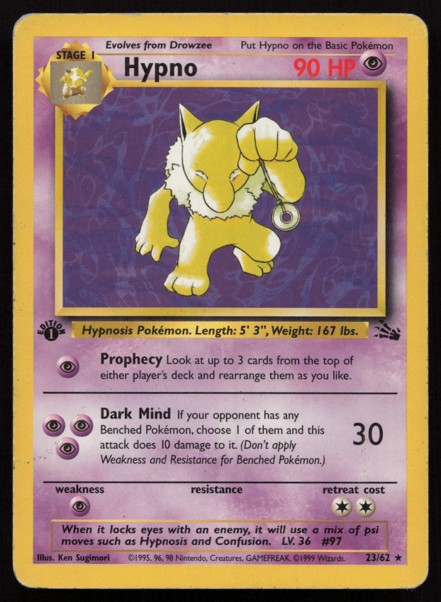 Rare Fossil Pokémon Individual Trading Cards with First Edition
