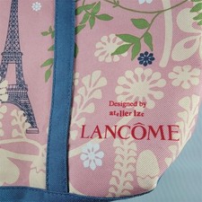 Lancome Paris Eiffel Tower Pink Blue Floral Tote Bag by Atelier Izc Design