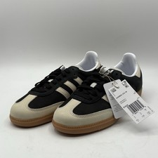 adidas Samba OG Women's Lifestyle Shoes  Black White Suede Gum Sole  6.5 US
