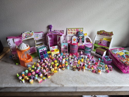 GREAT DEAL!! MOOSE TOYS 150 SHOPKINS Lot w/ lots of Accesories Pre-owned
