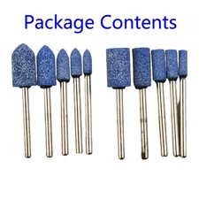 10PC ROTARY TOOL GRINDING STONE SET DIY Crafts Drill Bits For Metal Steel Jade