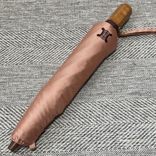 Celine Women Vintage Celene Macadam Logo Folding Umbrella Pink Limited Edition V