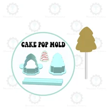 Christmas Cake Tree Cake Pop Mold | Deluxe Cutter, Popper, and Tray Option