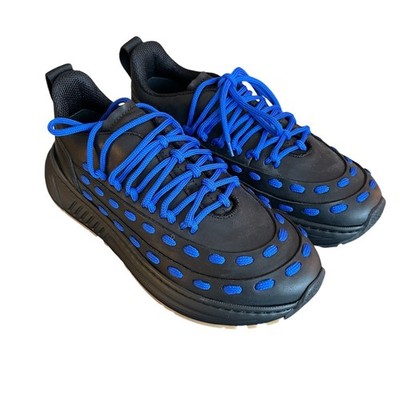 Bottega Veneta 578305 Mens Leather Black Storm Cuir Speedster Sneakers, sz 44