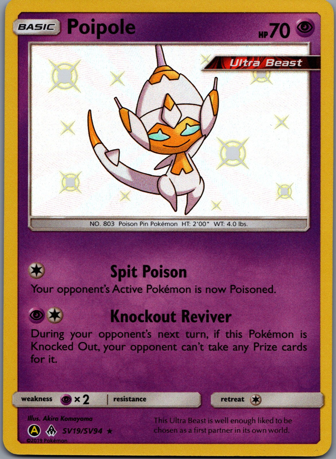 Poipole SV19/68 Hidden Fates Rare Shiny NM