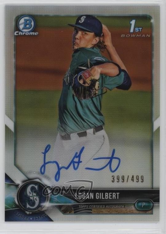 2018 Bowman Draft Chrome Refractor 399/499 Logan Gilbert #CDA-LG Auto