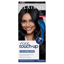 Clairol Root Touch-Up by Nice'n Easy Permanent Hair Dye, 2 Black Hair Color,