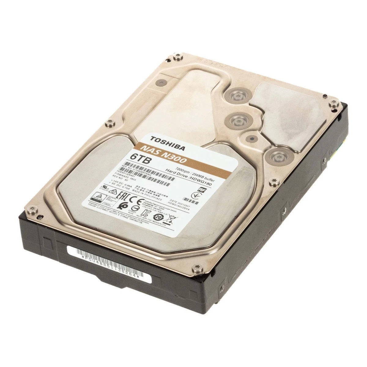 TOSHIBA NAS N300 HDEXV13ZNA51 HDWG160UZSVA 6TB 7.2K 256MB SATA III