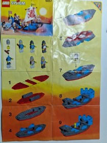 Lego vintage System Castle 6057 Sea Serpent, with box and instructions