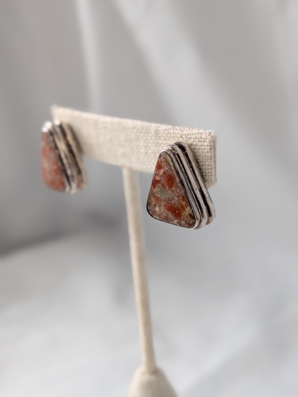 VTGSterlingSilver Bermuda Triangular Cut Jasper C… - image 4