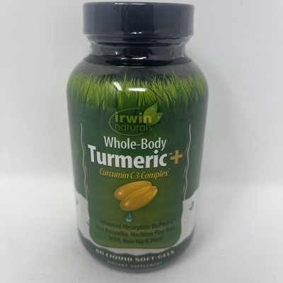 Irwin Naturals Whole-Body Turmeric+ Curcumin C3 Complex 60 Ct Exp 06/2026