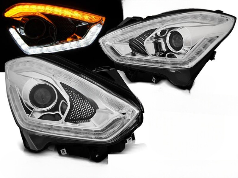 Phares Suzuki Swift LED pour rouler en toute sécurité la nuit feux chrome LTI