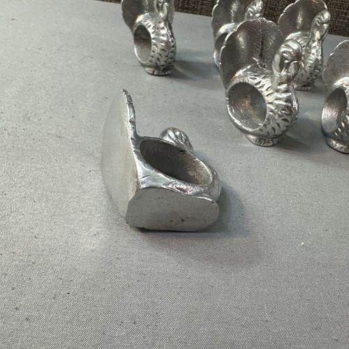Set di 8 anelli per tovaglioli "Turchia" in metallo argentato, Made in India - Foto 6 di 8