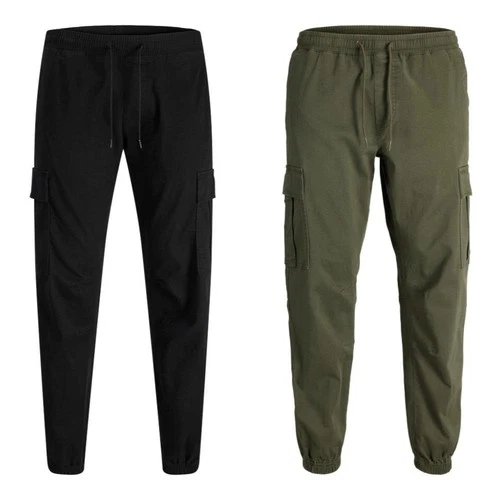 Jack & Jones Mens Cuffed Cargo Pants with Utility Pockets Joggers, Size S to XL