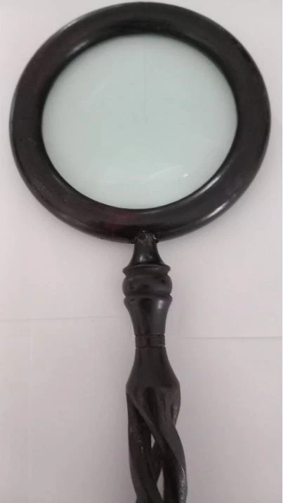 Ancienne grosse Loupe en Bois Napoléon III - Photo 4/4