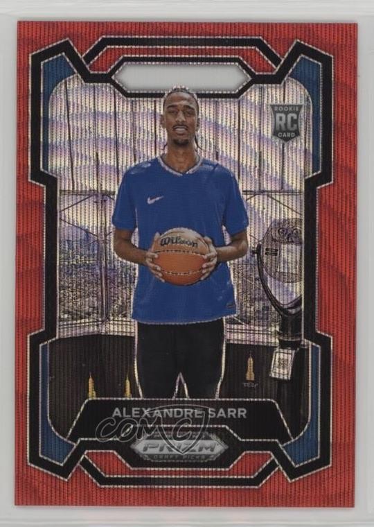 2024-25 Panini Prizm Draft Picks Red Wave Prizm Alexandre Sarr #52 16wc