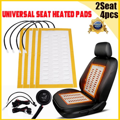 #ad seats carbon Fiber Heated Seat Heater Pad Kit Car Cushion Switch 12V Universal $27.95