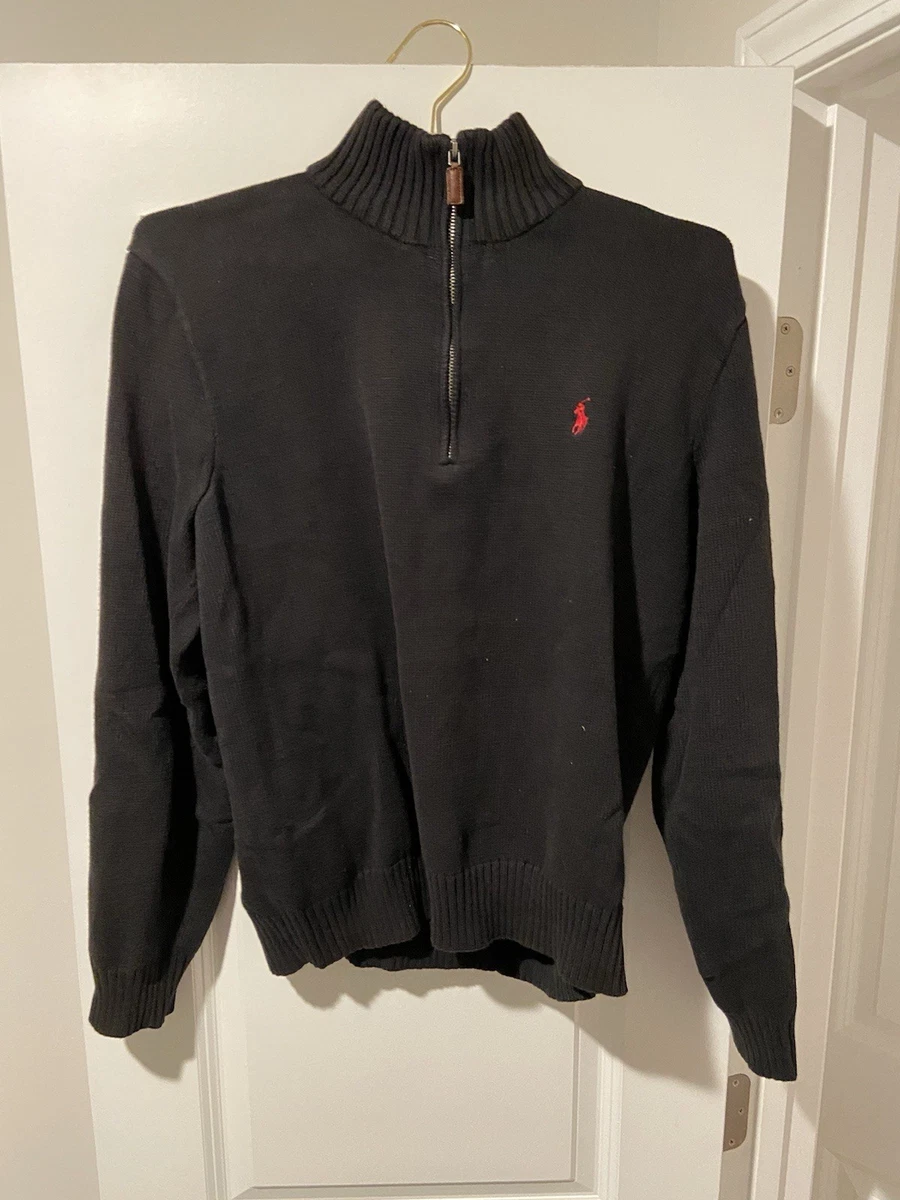 Polo Ralph Lauren Men's Black 1/2 Zip Features for sale | eBay