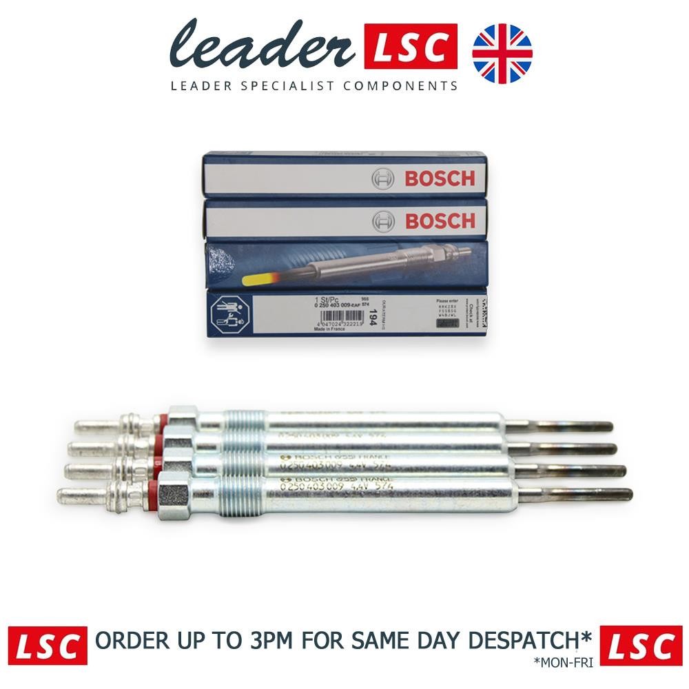 4x Glow Plugs VW CC Crafter Caddy Golf Jetta Multivan Passat NEW 03L963319 BOSCH