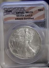 2009 US Silver Eagle $1 ANACS MS70.