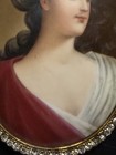 Vintage Victorian Oval Framed Portrait W 24k Gold Plated A.M.W. Frame 5.5” X 4” — photo 4