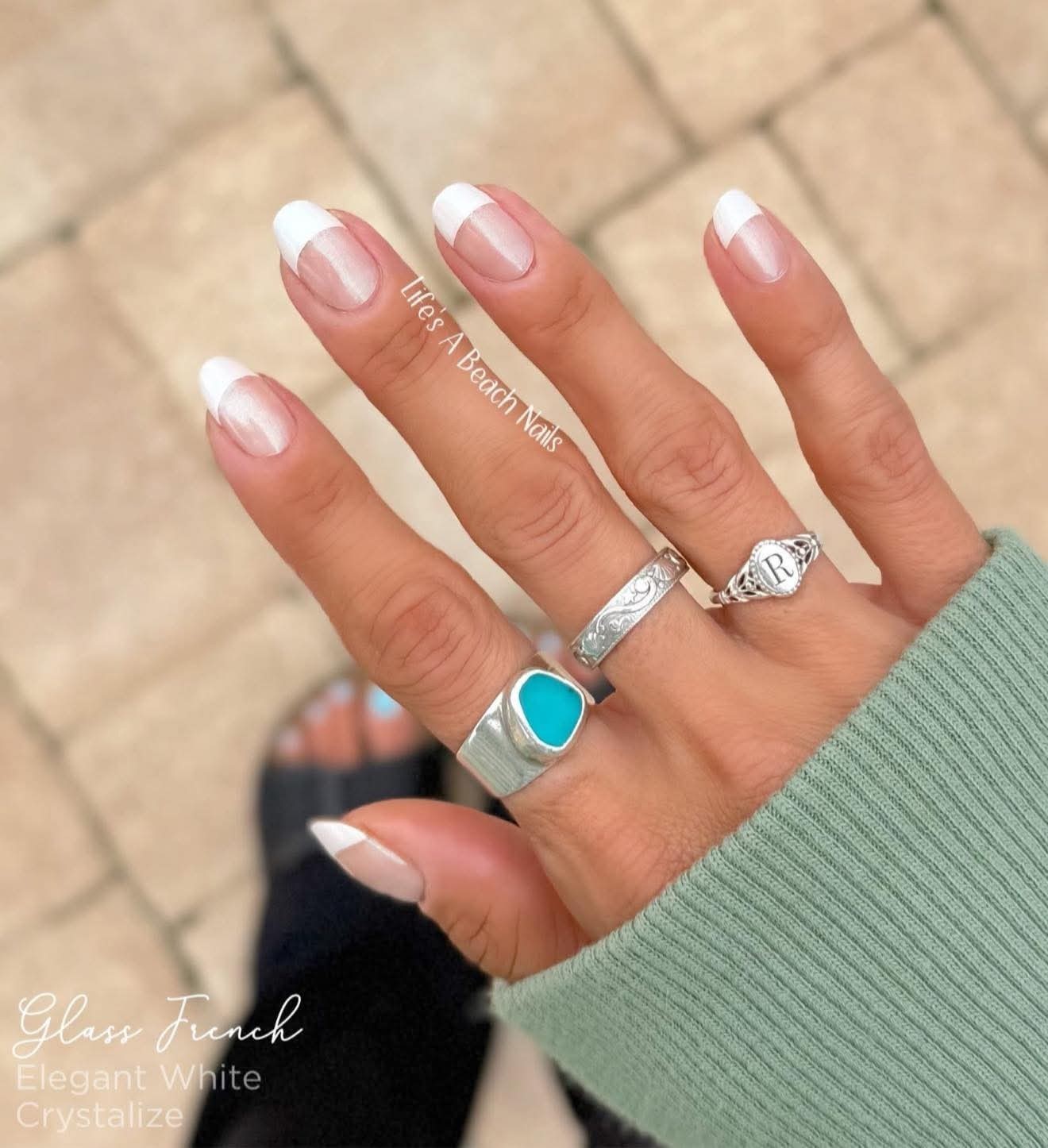 GLASS FRENCH MANICURE