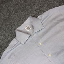 Brooks Brothers Regent Button Down Shirt Men's 17-35 Blue Non Iron Supima Cotton