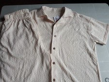 Shorts & Shirt Set BNWT Age 13- 14  Stone / Cream Holiday