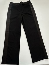 VTG NWOTSpiegel Tuxedo Pants, Sz 8 Black Satin Trim Trousers Quiet Luxury b33 