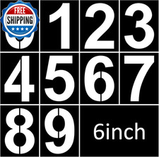 6 Inch Number Stencils Plastic Number Stencils Reusable Digital Painting Templat