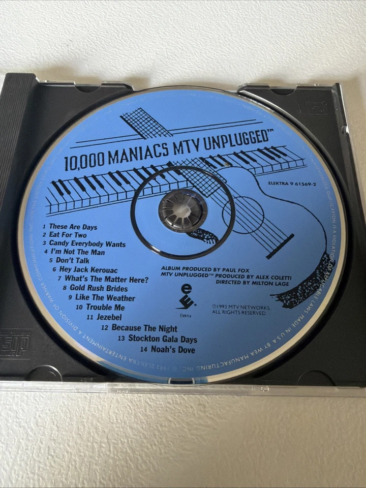 10,000 Maniacs MTV Unplugged CD Natalie Merchant Alternative Folk Rock Good Foto 3 de 4
