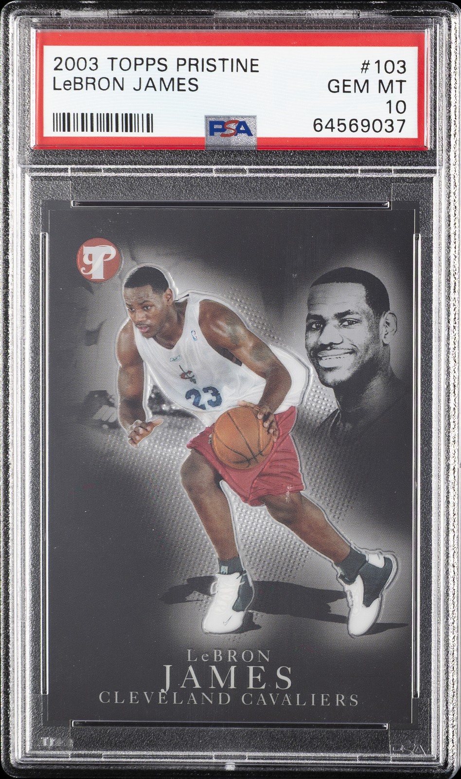 2003 TOPPS PRISTINE #103 LEBRON JAMES 471/499 PSA 10