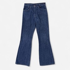Vintage 70s Levis 617 Orange Tab Flare Jeans 26x31 High Rise Bell Bottom Denim