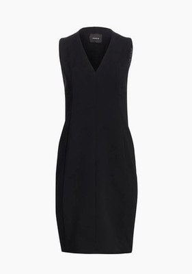 Akris Sleeveless V Neck Wool Double Face Sheath Dress Size US 10 $2,190.00
